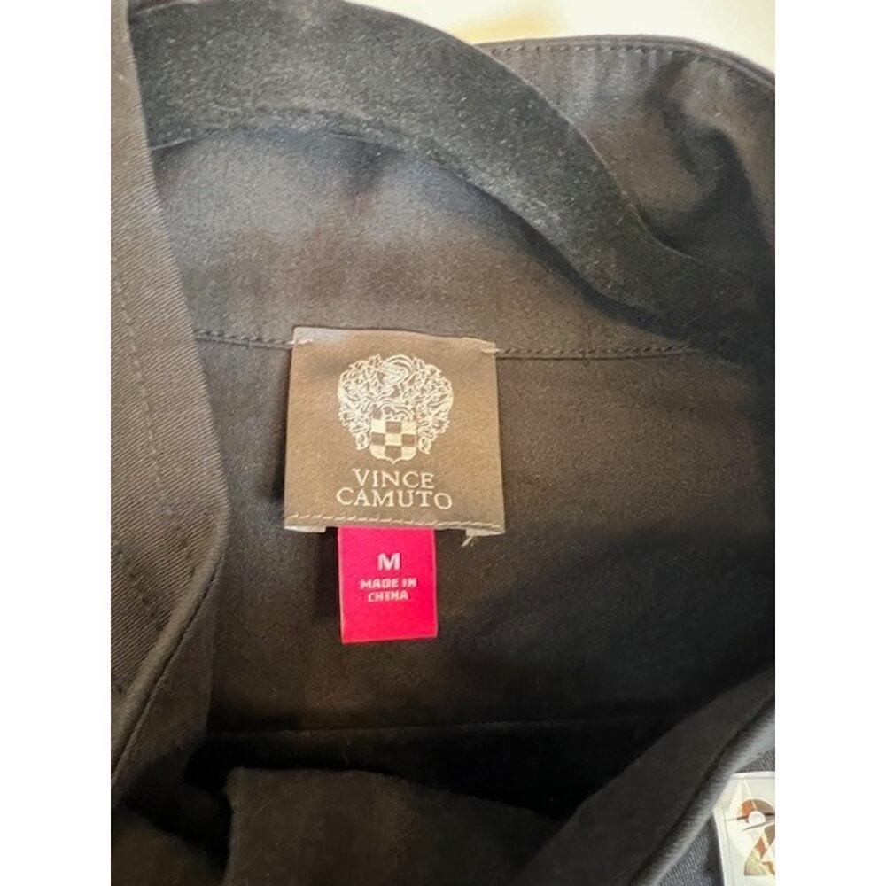 Vince Camuto Button Front Cropped Jacket Women's Black M MSRP $139 - Picture 6 of 9